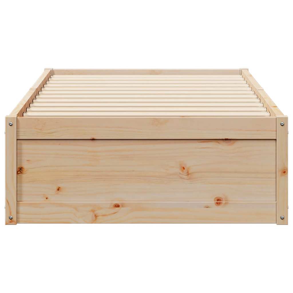 Cama sem colchão 75x190 cm madeira de pinho maciça