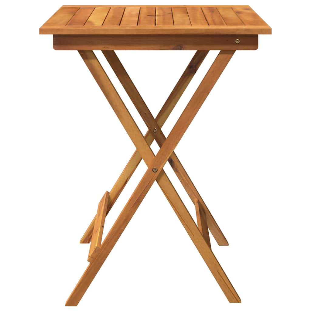 3 Pcs conjunto jantar dobrável p/ jardim madeira acácia maciça