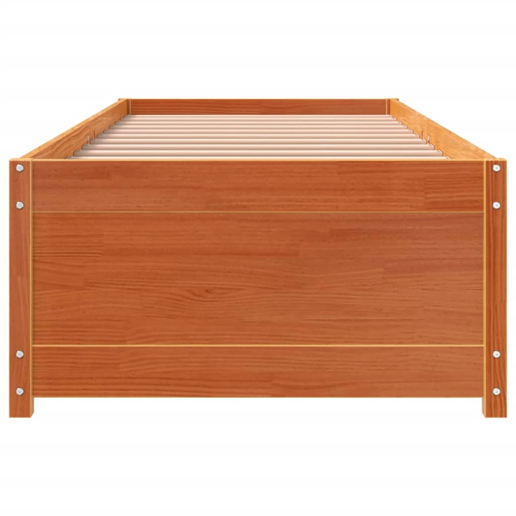 Sofá-cama sem colchão 90x190 cm pinho maciço castanho-mel