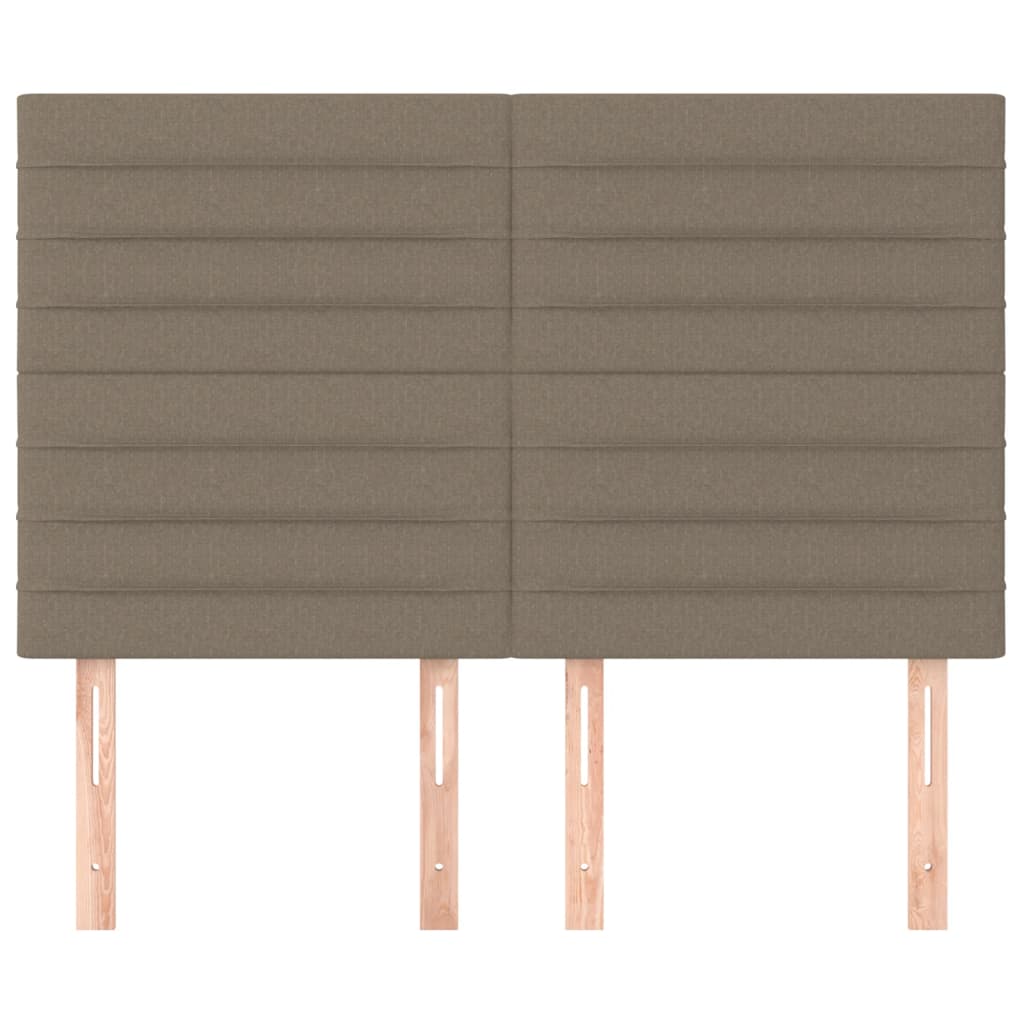Cabeceira taupe 144x5x118/128 cm tecido
