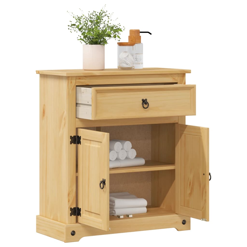Móvel de wc corona 70x33x80 cm madeira de pinho maciça