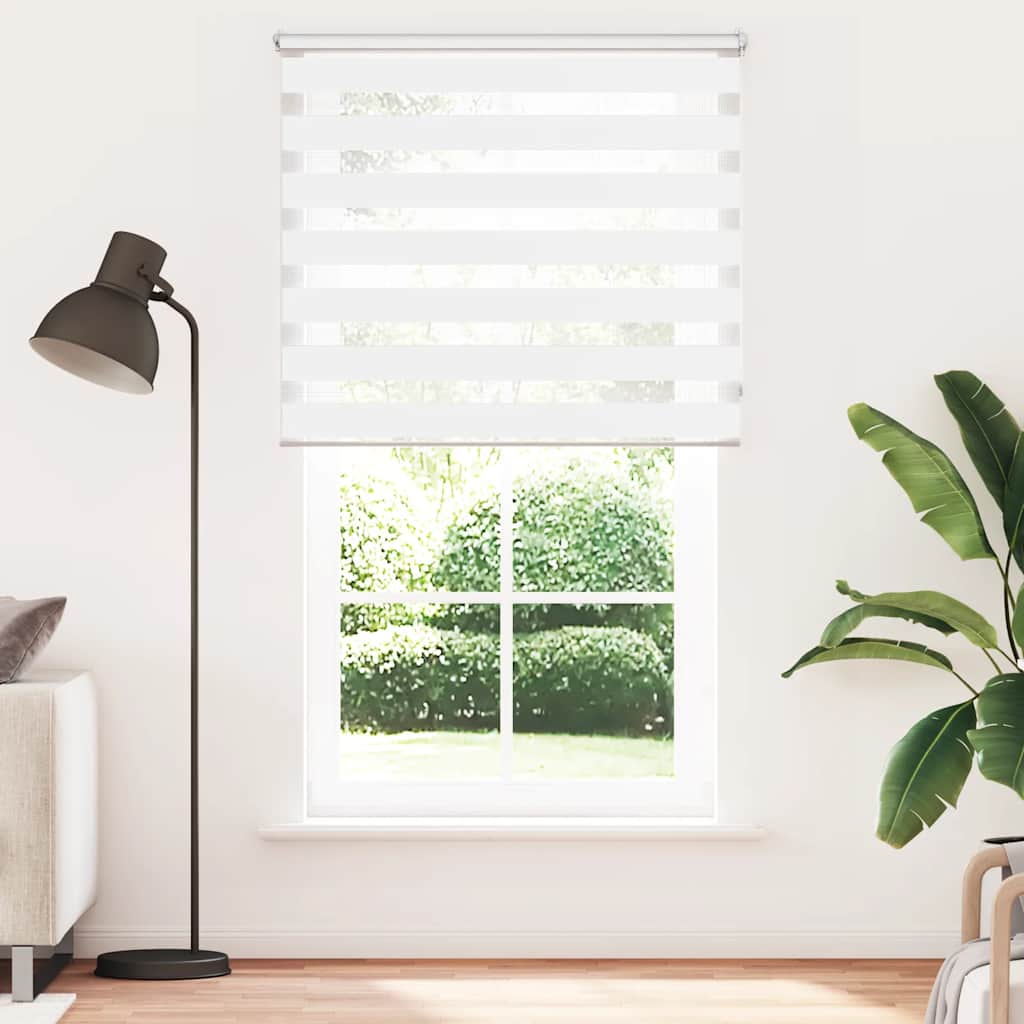 Cortina zebra, 120,9 x 230 cm, largura do tecido 116,7 cm, branca