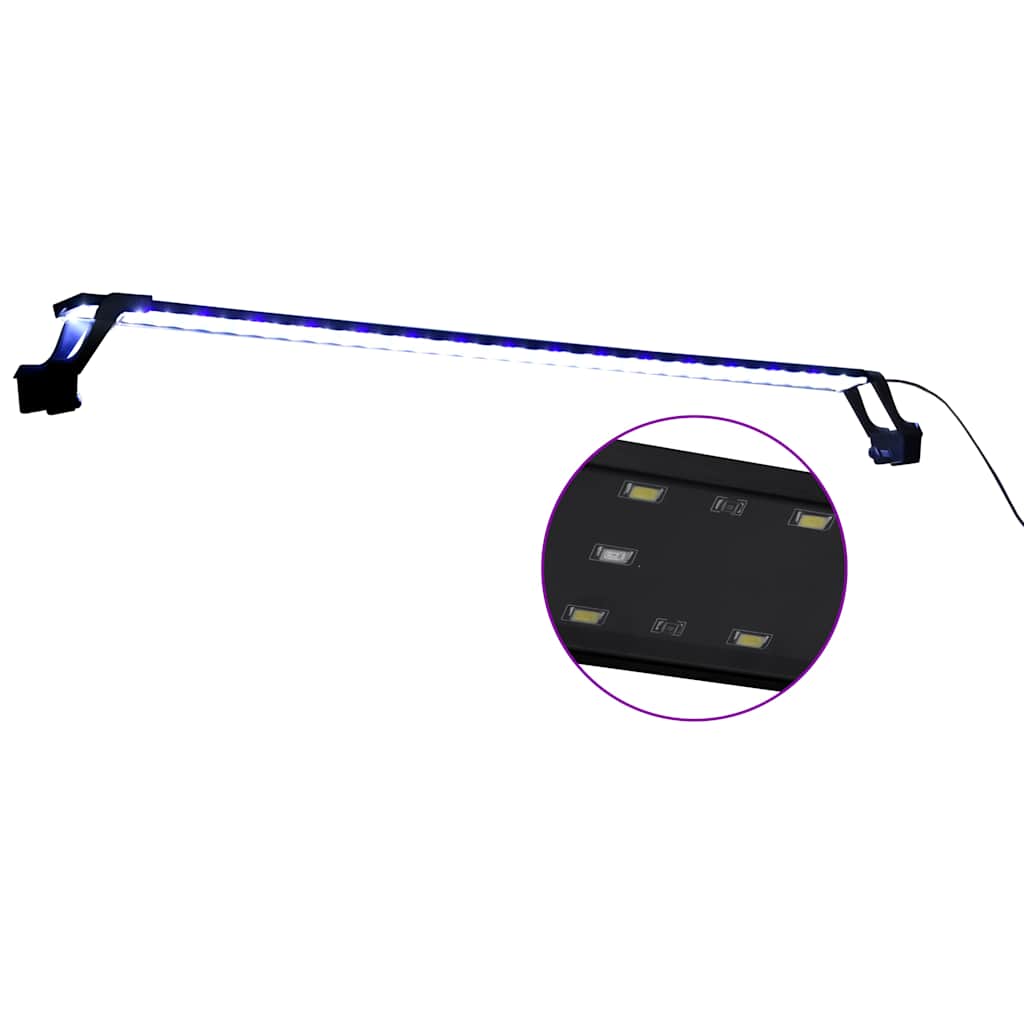 Lâmpada de aquário LED com braçadeiras 115-130 cm azul e branco