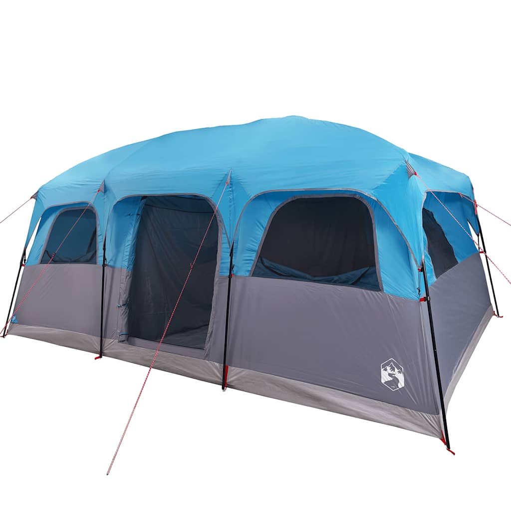 Tenda familiar estilo cabana para 10 pessoas impermeável azul