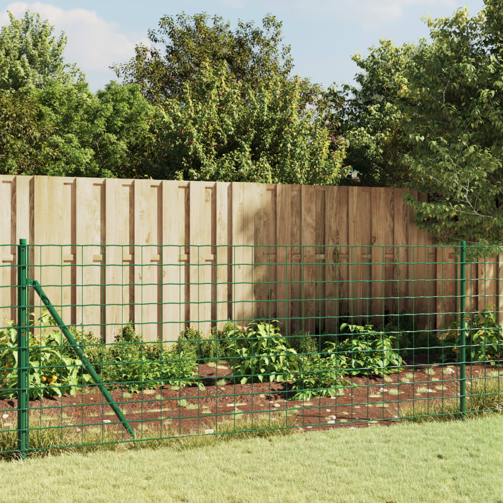 Cerca de malha de arame com flange 1,1x25 m verde