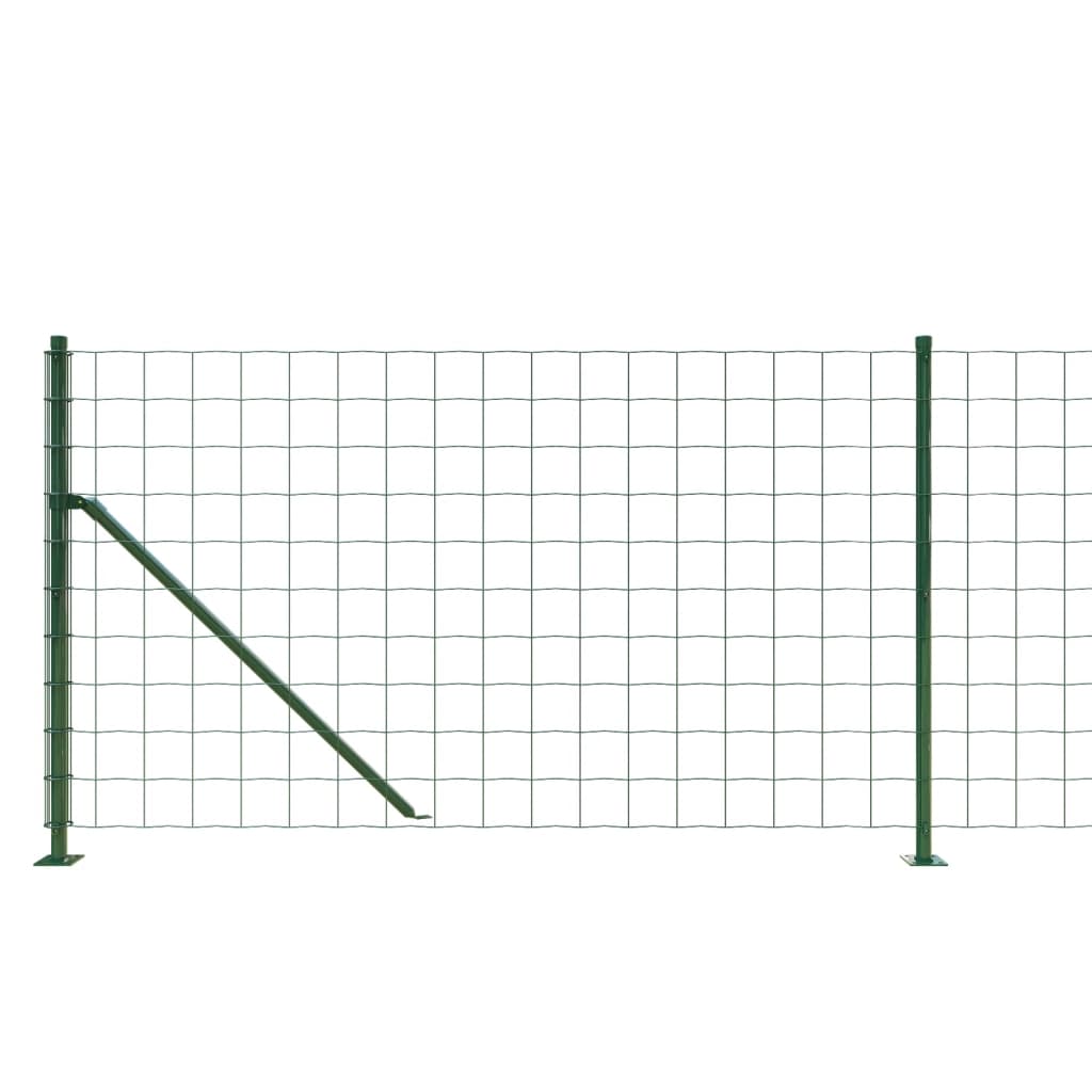 Cerca de malha de arame com flange 1,1x25 m verde