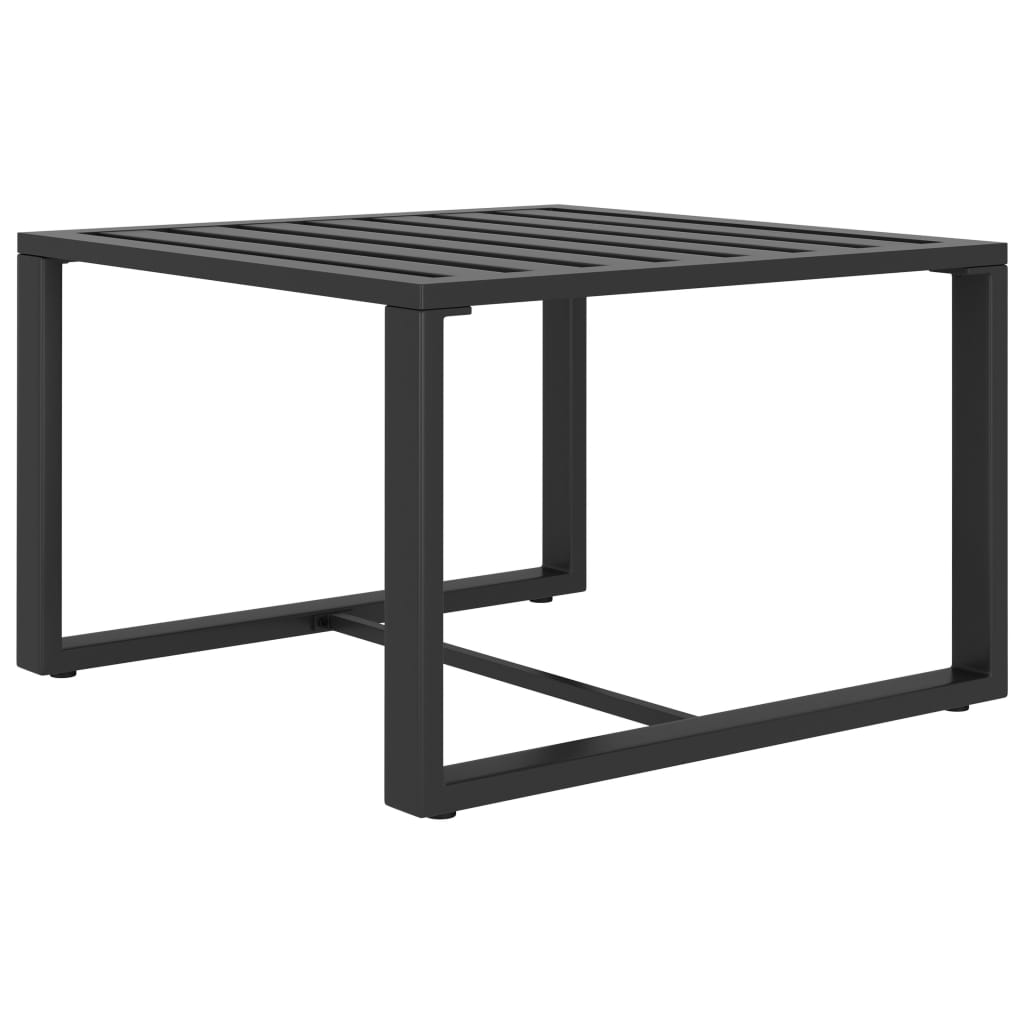6 Pcs conjunto lounge jardim com almofadões alumínio antracite