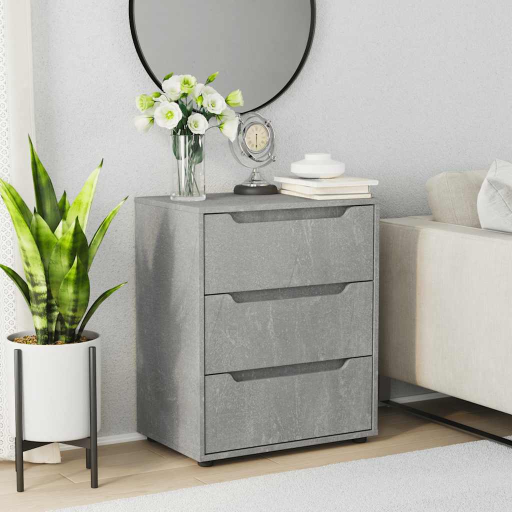 Aparador visnes 60x40x73 cm concreto cinzento