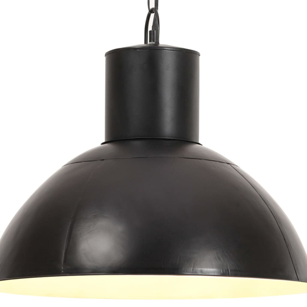 Candeeiro suspenso redondo 25 w 48 cm e27 preto
