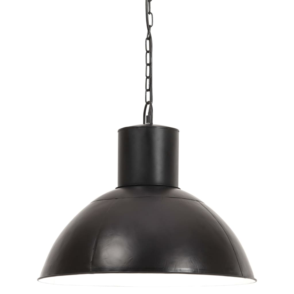 Candeeiro suspenso redondo 25 w 48 cm e27 preto