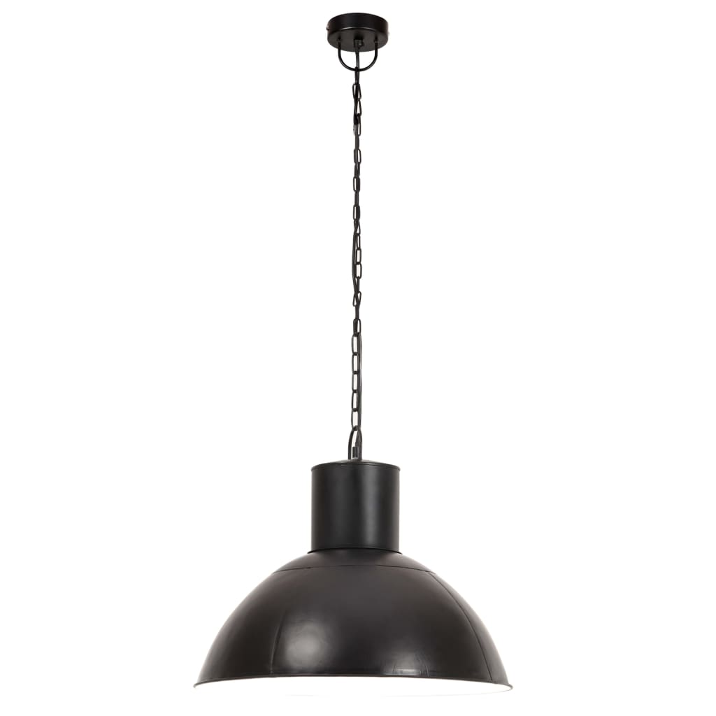 Candeeiro suspenso redondo 25 w 48 cm e27 preto