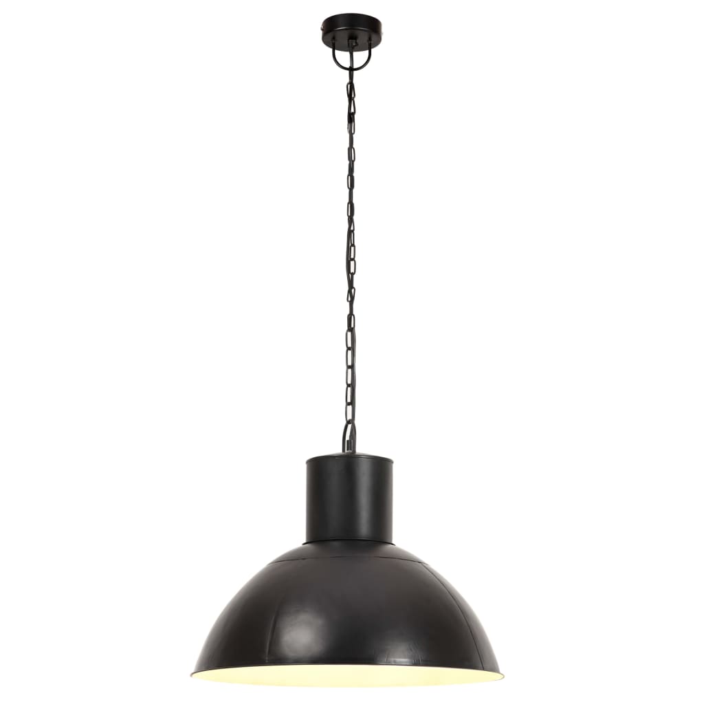 Candeeiro suspenso redondo 25 w 48 cm e27 preto