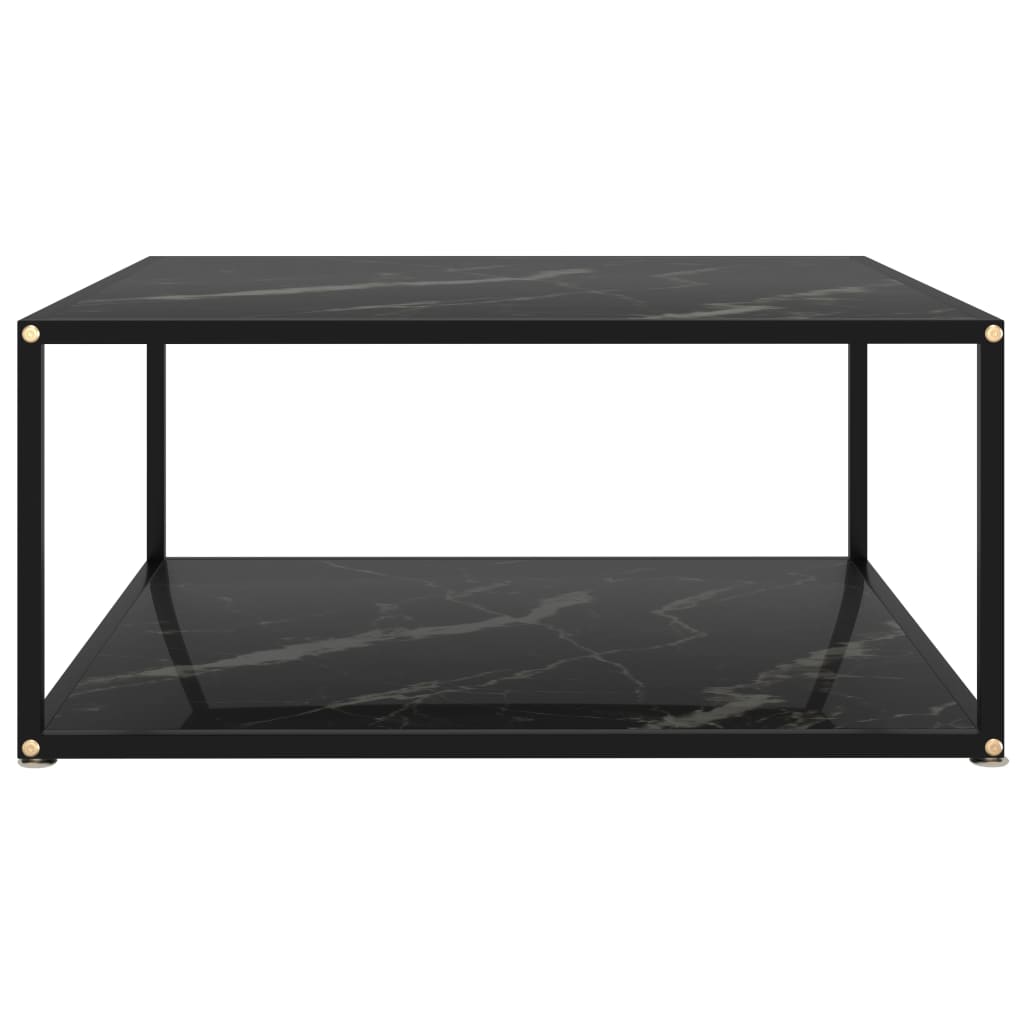 Mesa de centro 80x80x35 cm vidro temperado preto