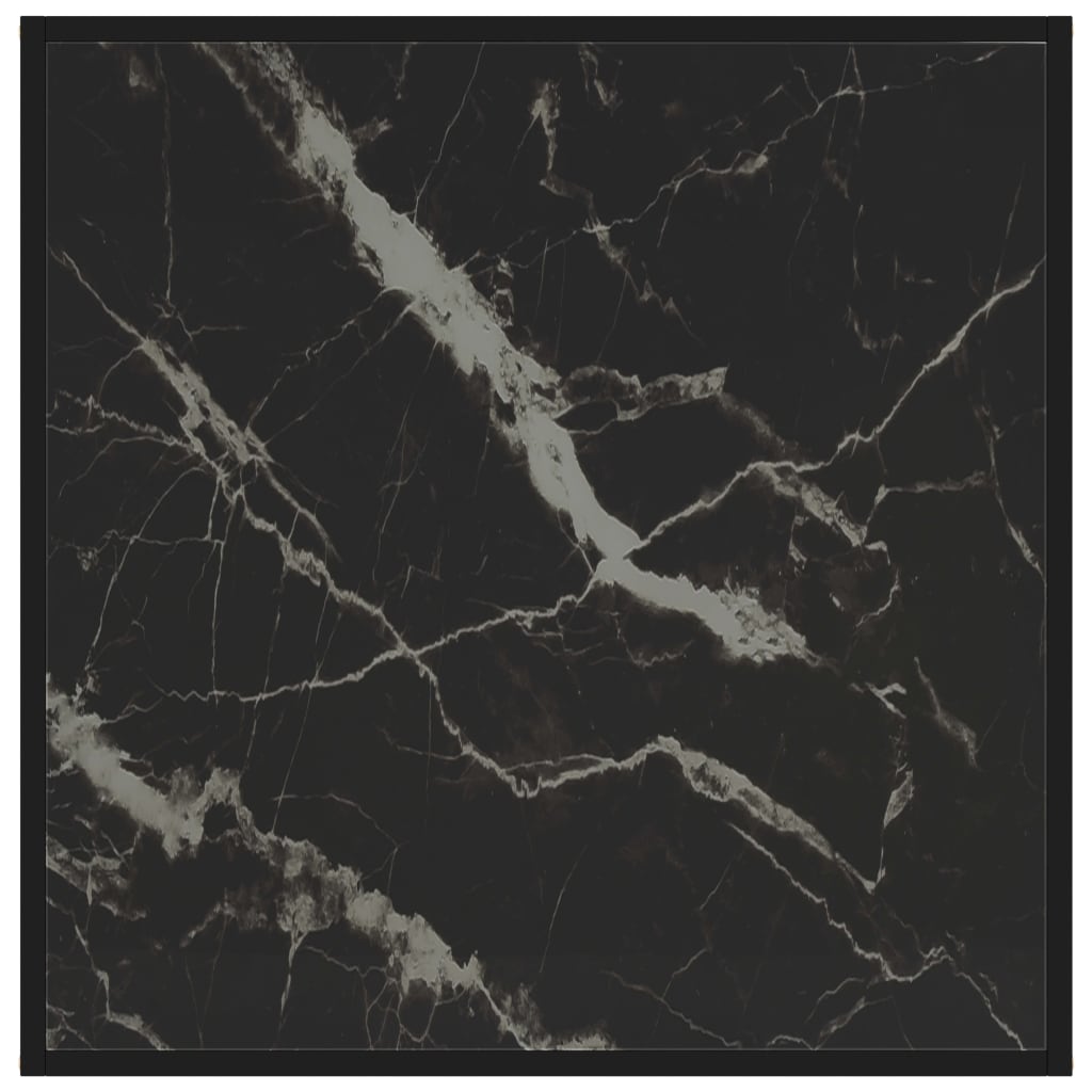 Mesa de centro 80x80x35 cm vidro temperado preto