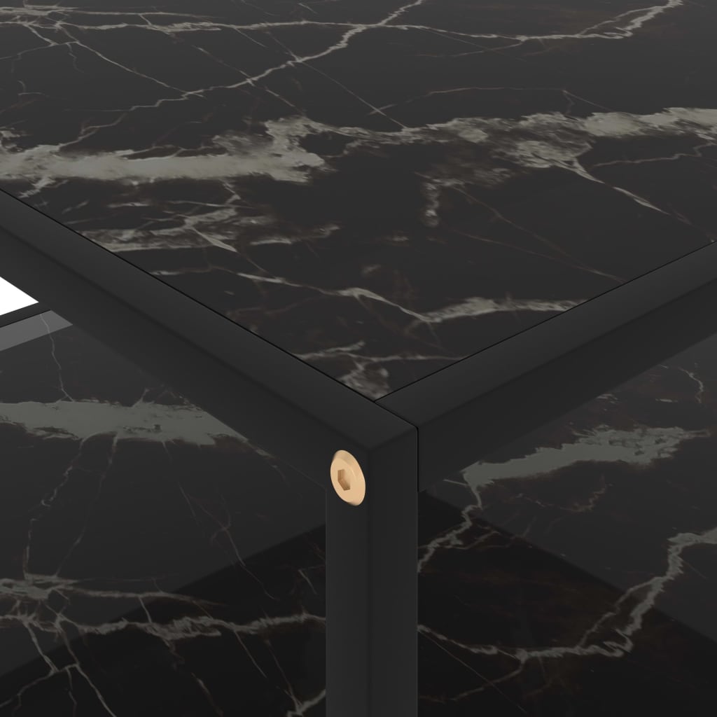 Mesa de centro 80x80x35 cm vidro temperado preto