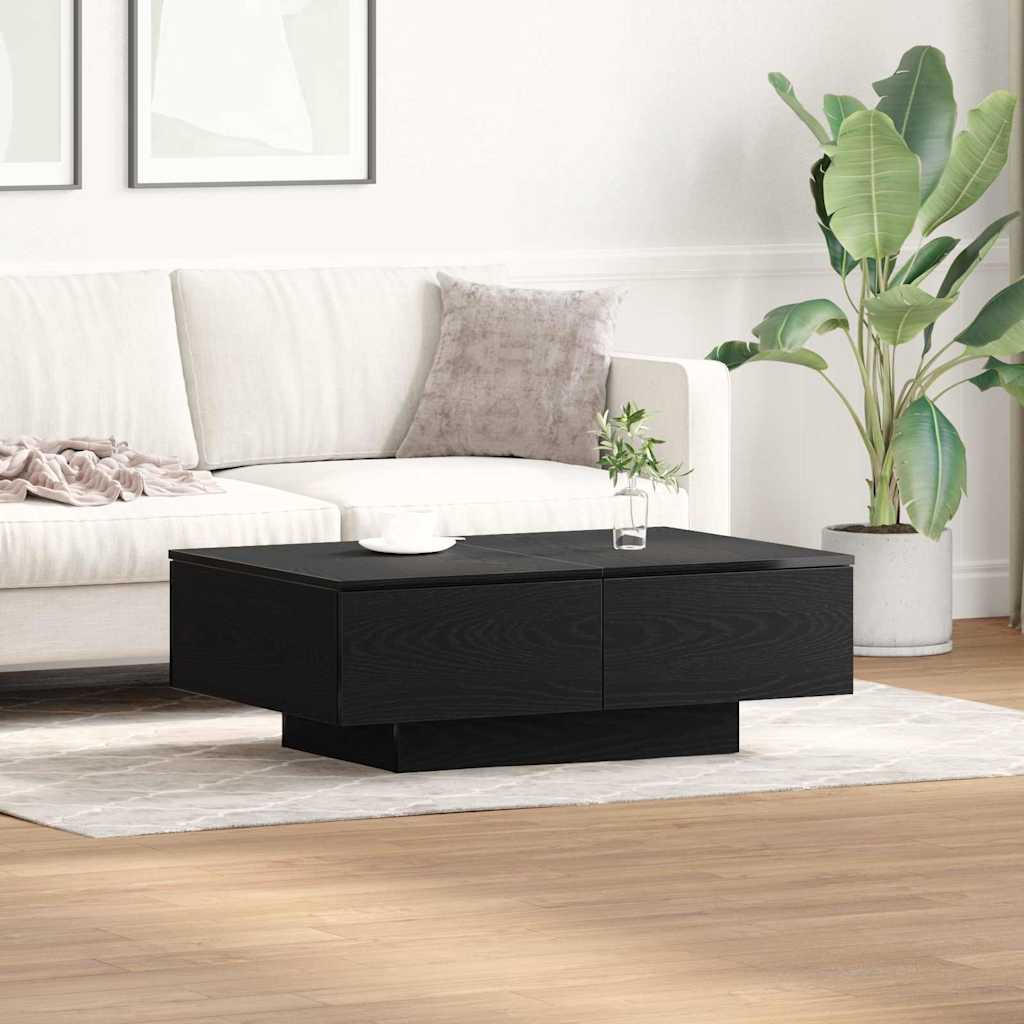 Mesa de centro carvalho preto 90 x 60 x 31 cm
