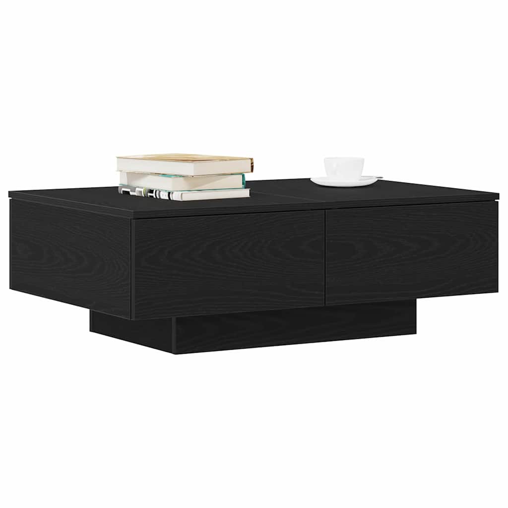 Mesa de centro carvalho preto 90 x 60 x 31 cm