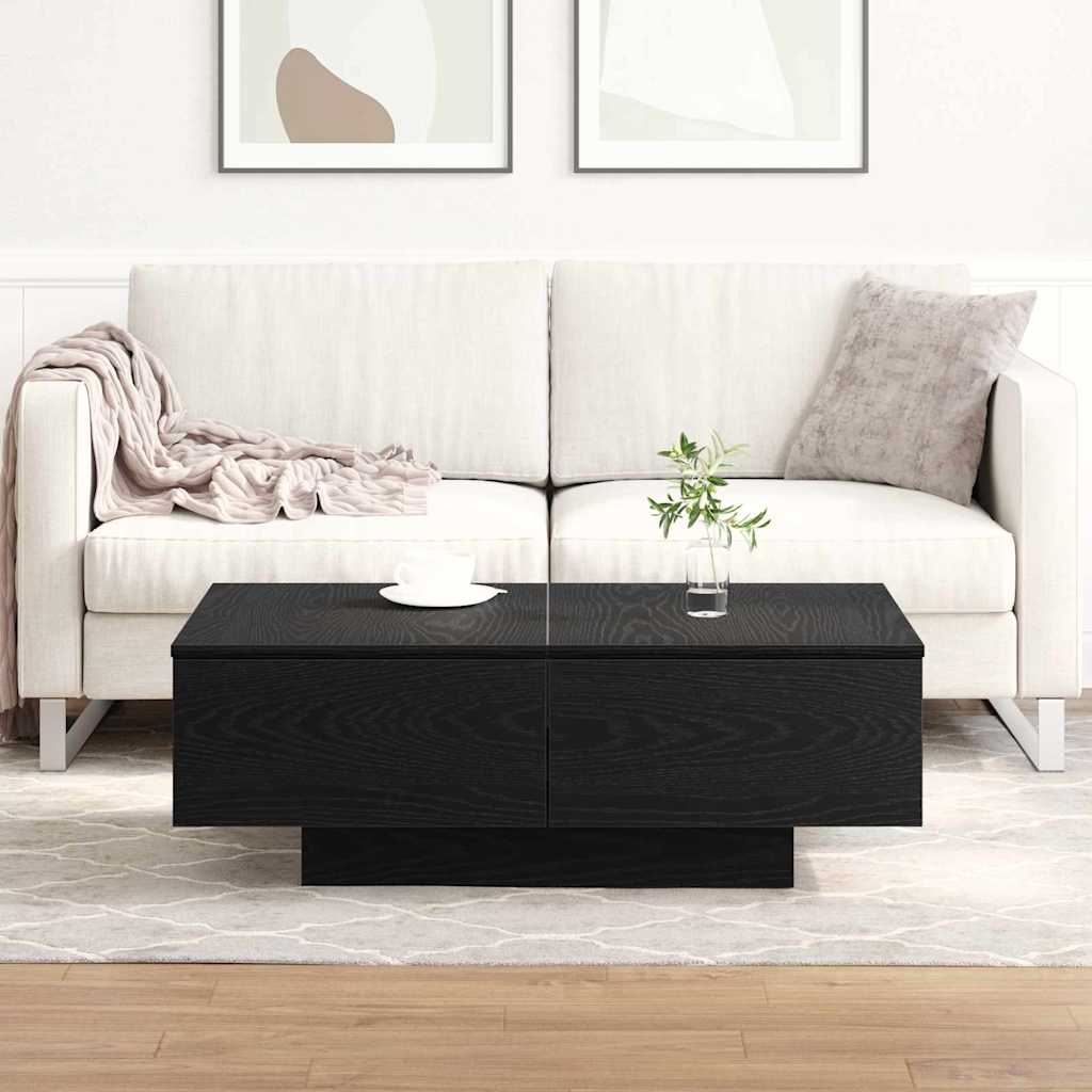 Mesa de centro carvalho preto 90 x 60 x 31 cm