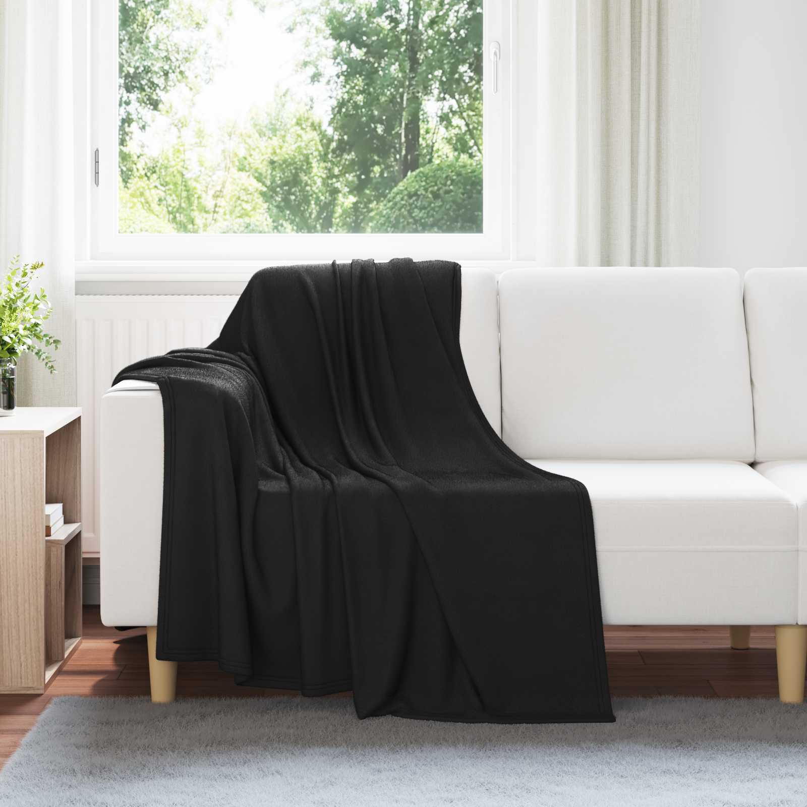 Cobertores de sofá 6 unid. preto 170 x 130 cm 1.86 lã