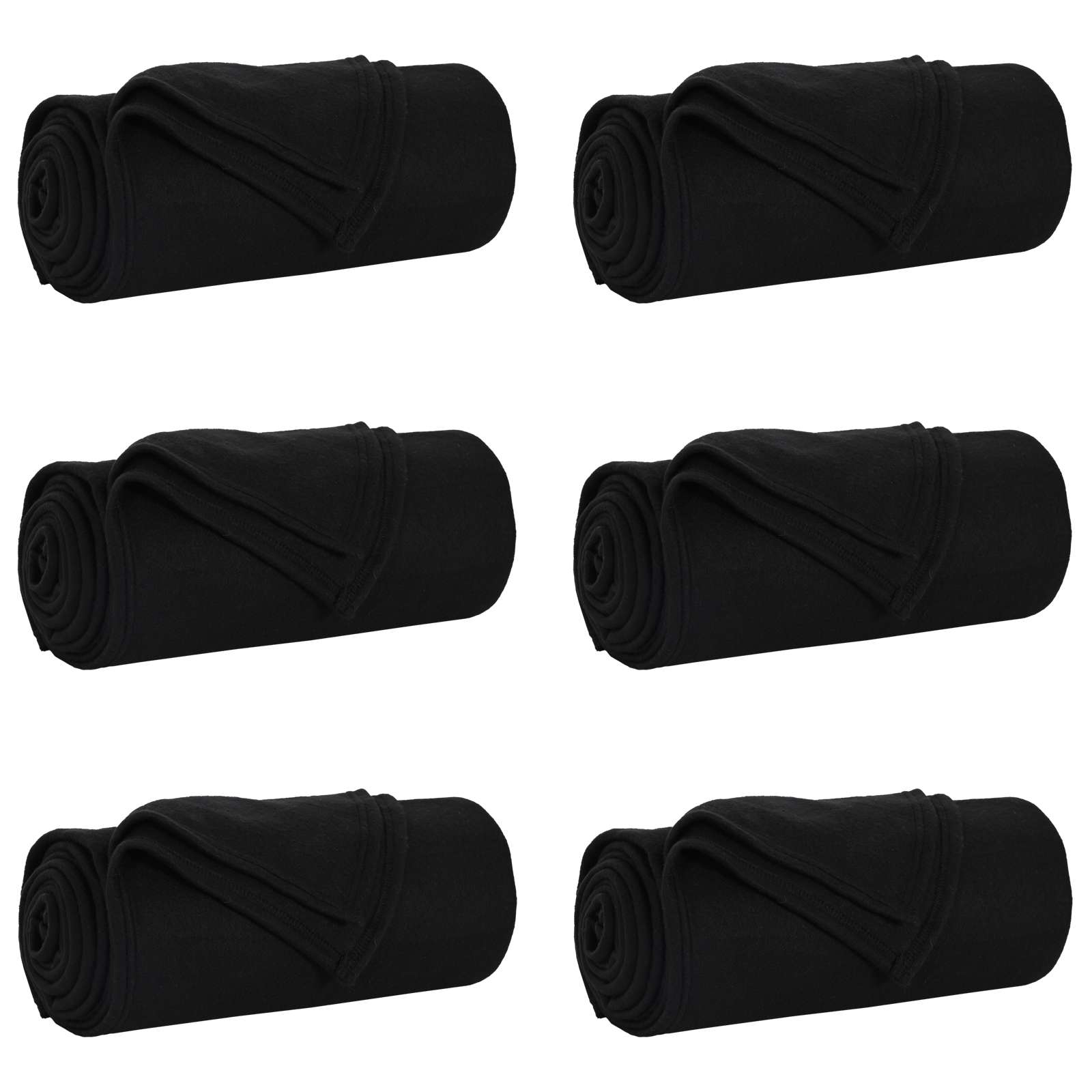 Cobertores de sofá 6 unid. preto 170 x 130 cm 1.86 lã