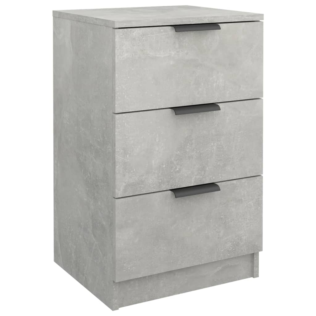 Mesa de cabeceira 40x36x65 cm cinzento cimento