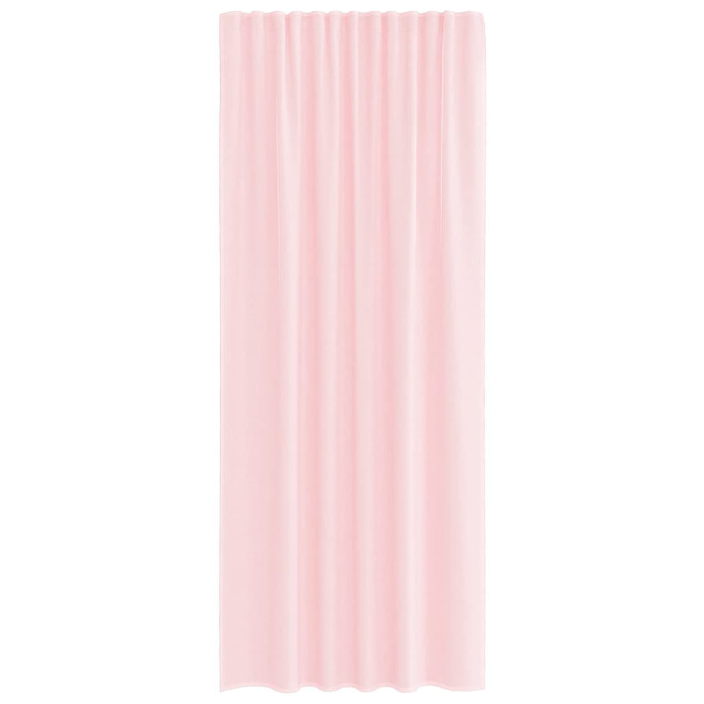 Cortinas de voile com bolsos para varão 2 pcs rosa-claro