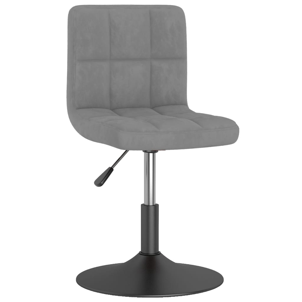 Cadeiras de jantar giratórias 4 pcs veludo cinzento-escuro