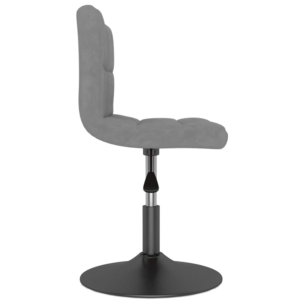 Cadeiras de jantar giratórias 4 pcs veludo cinzento-escuro