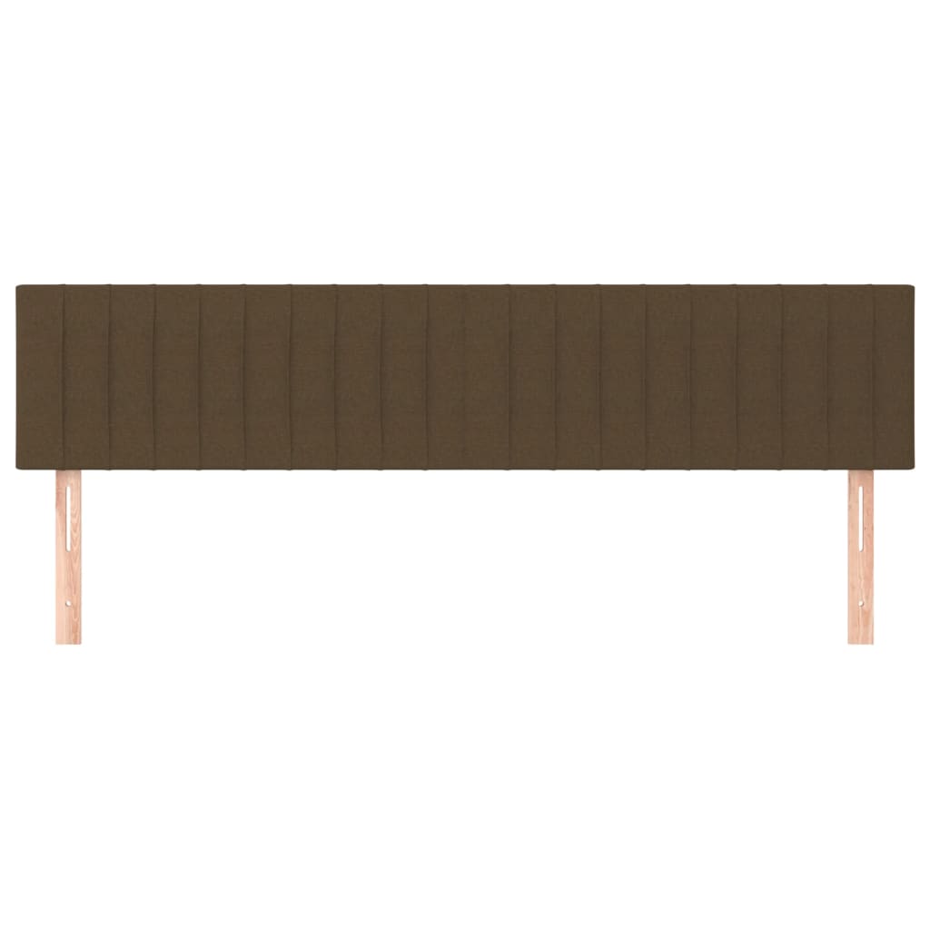 Cabeceiras castanho-escuro 160x5x78/88 cm tecido
