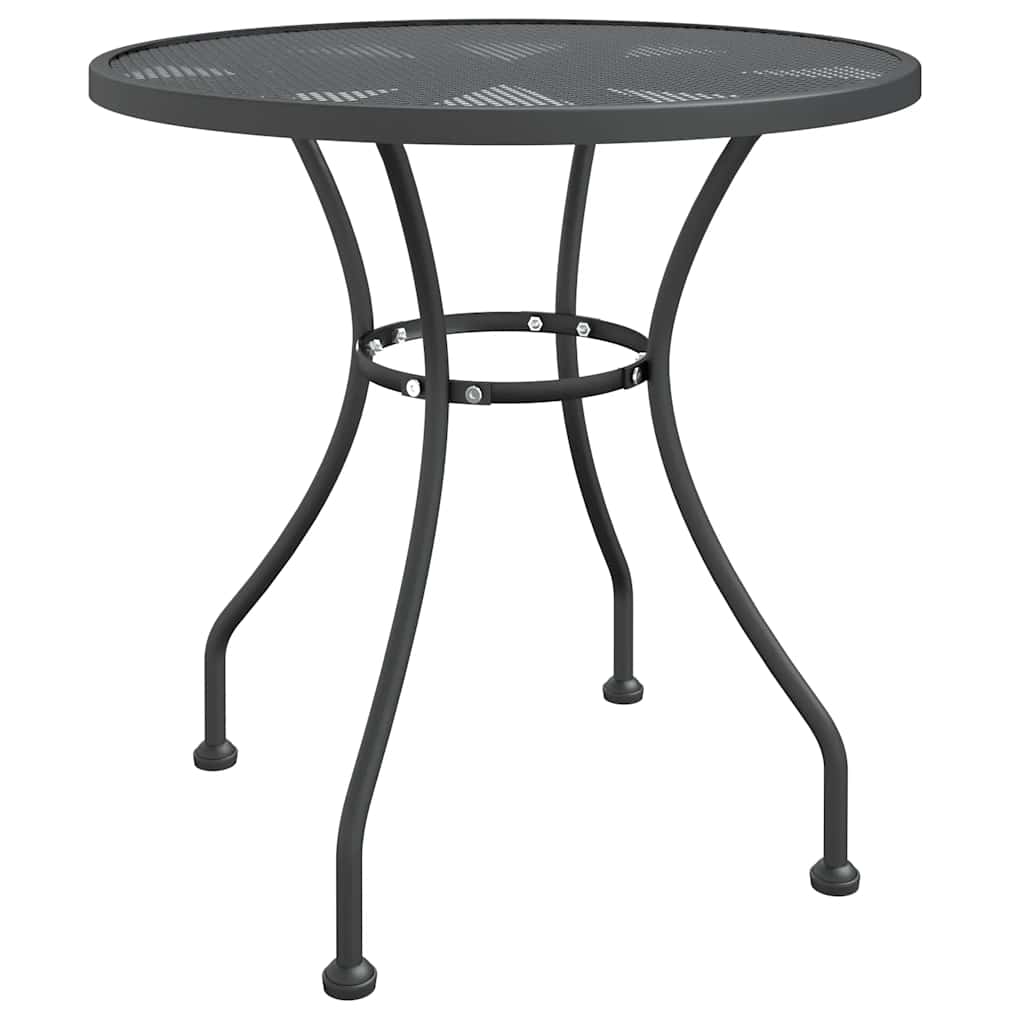 3 Pcs conj. de jantar p/ jardim malha metal expandido antracite