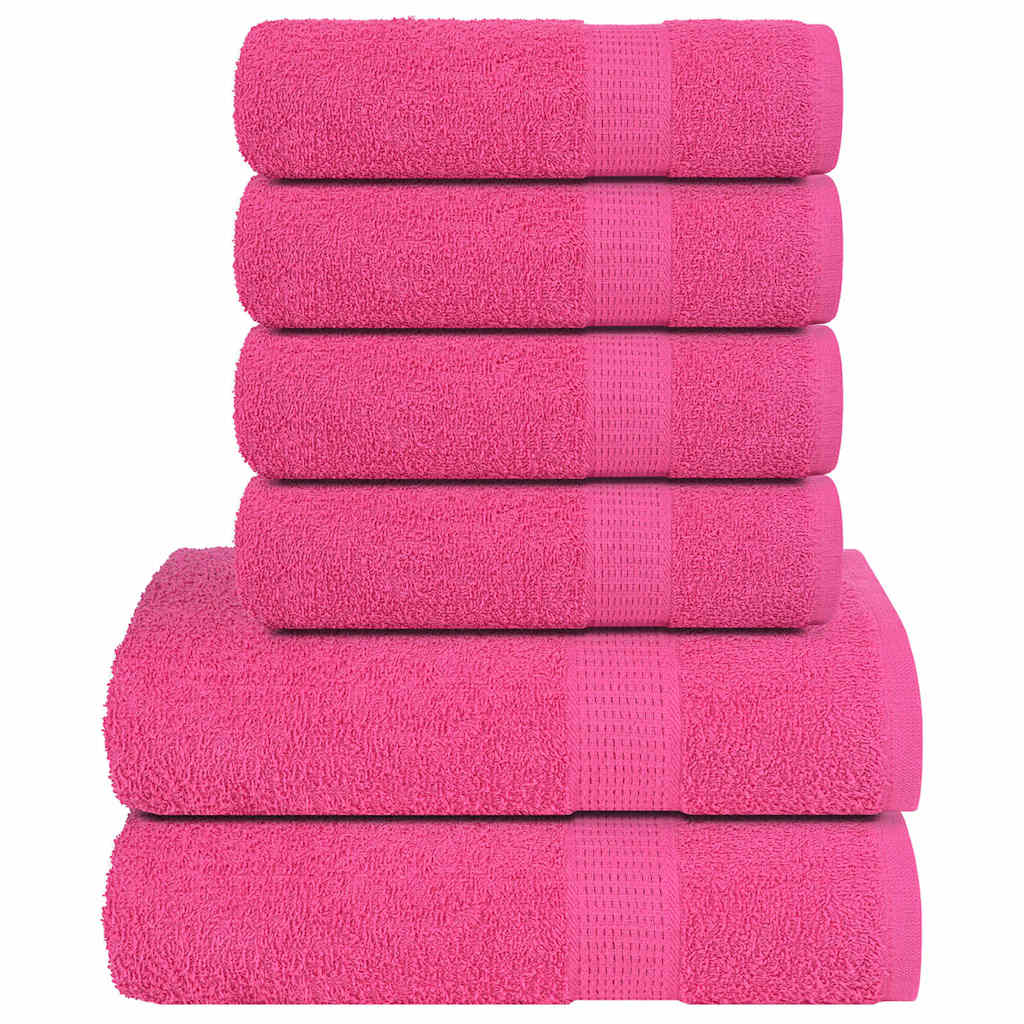 6Pcs conjunto de toalhas frogn 360 g/m² rosa