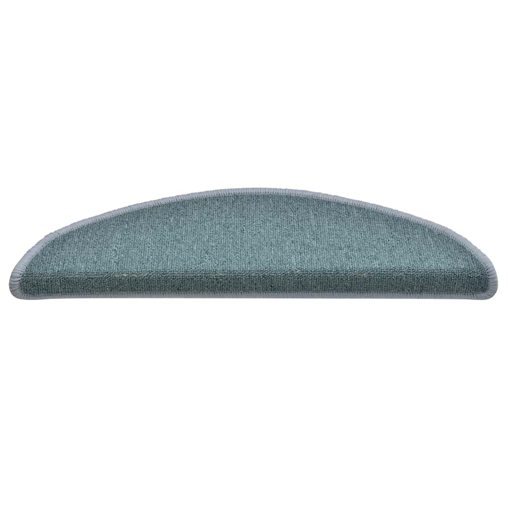 Tapetes de escada 30 peças 56x17x3 cm azul-marinho semicircular