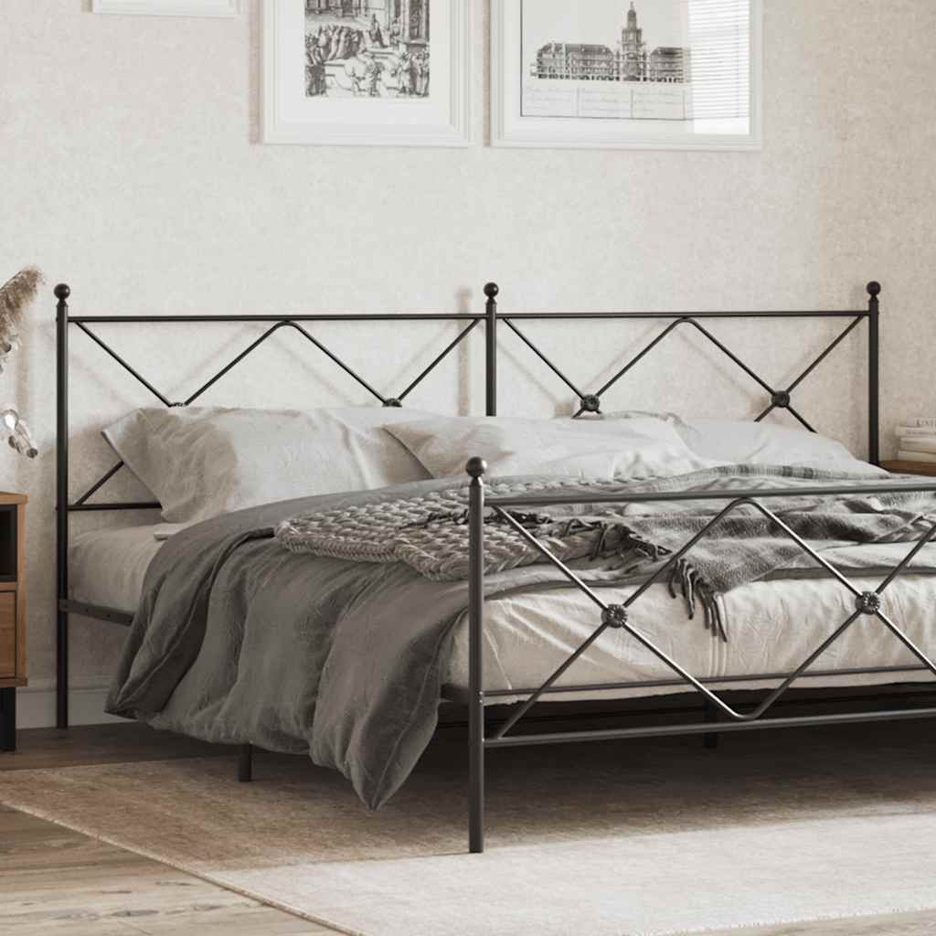 Cabeceira de substituição 200 cm metal preto