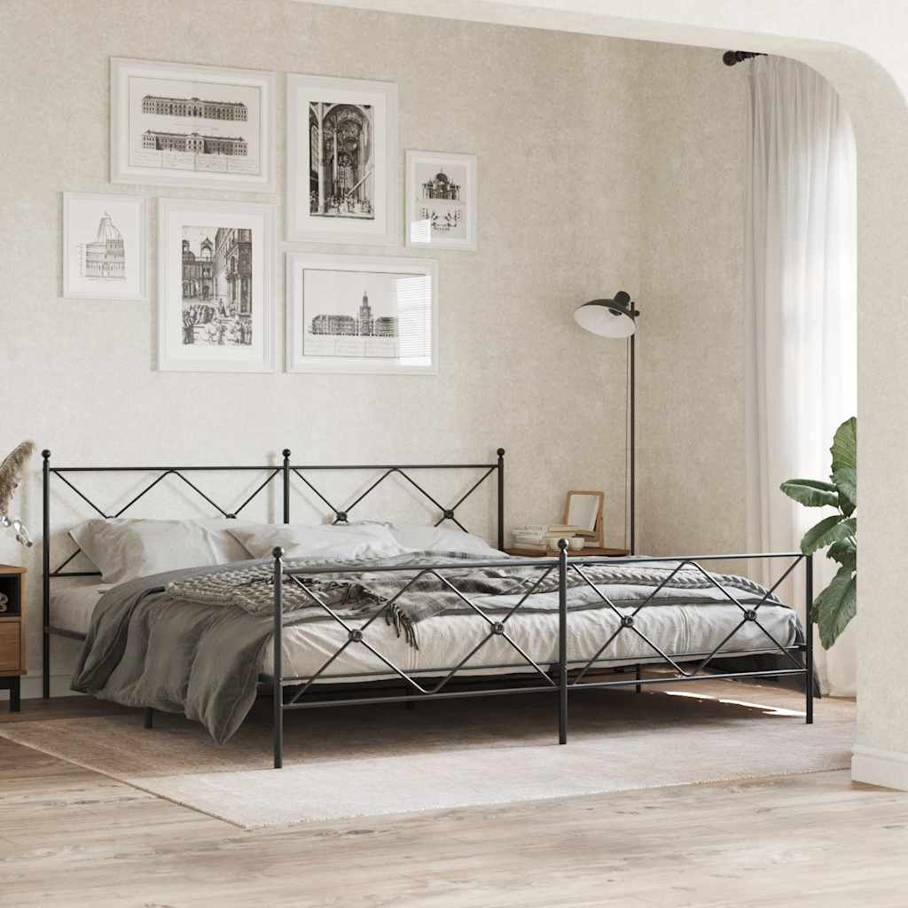 Cabeceira de substituição 200 cm metal preto