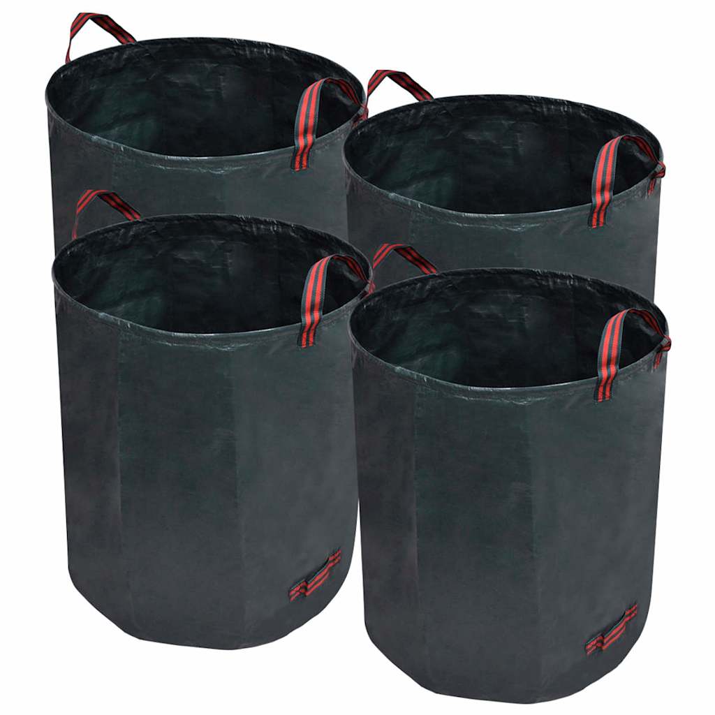 Sacos de jardim para lixo, 4 peças 272 l 150 g/sqm, verdes