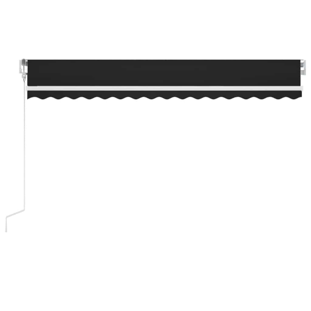 Toldo automático com LED e sensor de vento 450x350 cm antracite