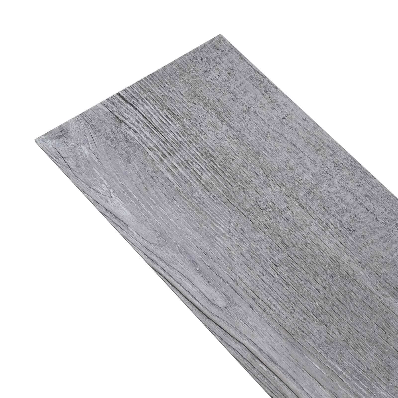 Pranchas de piso madeira cinza fosca 5,02 m² 36 unid. PVC