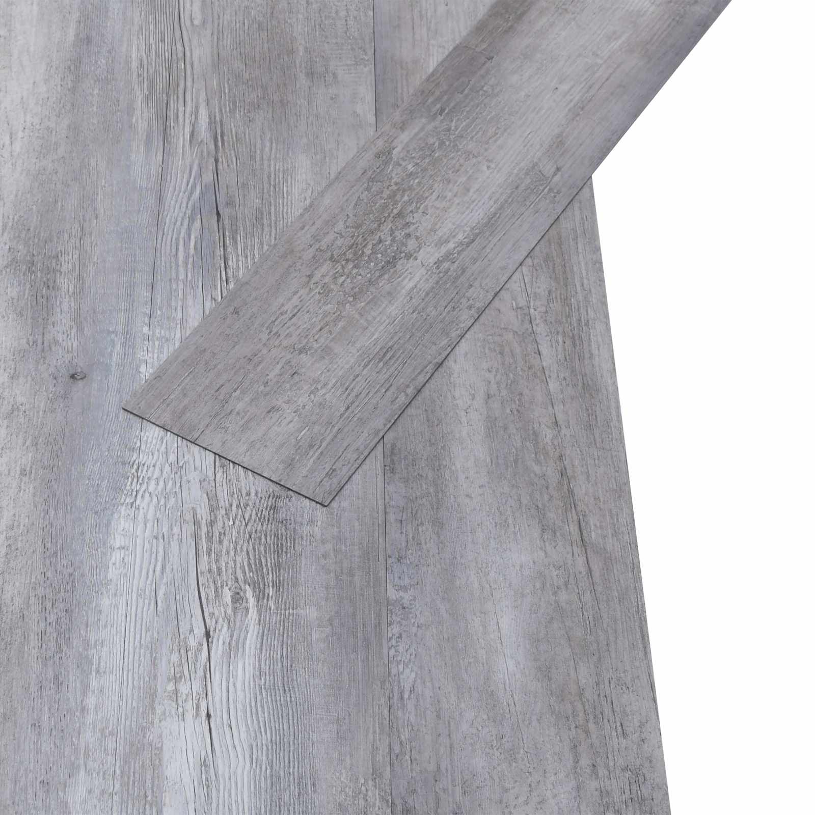 Pranchas de piso madeira cinza fosca 5,02 m² 36 unid. PVC