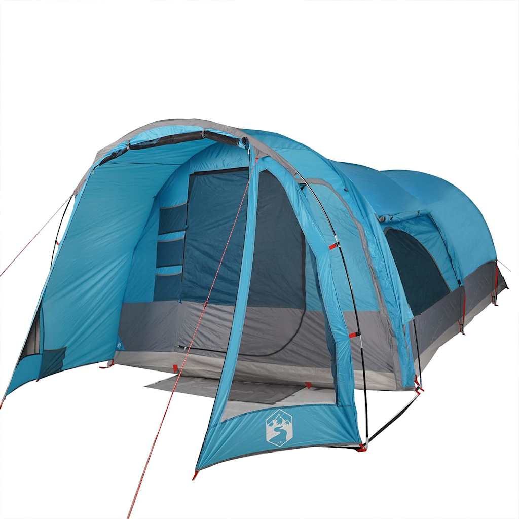 Tenda familiar túnel para 8 pessoas impermeável azul