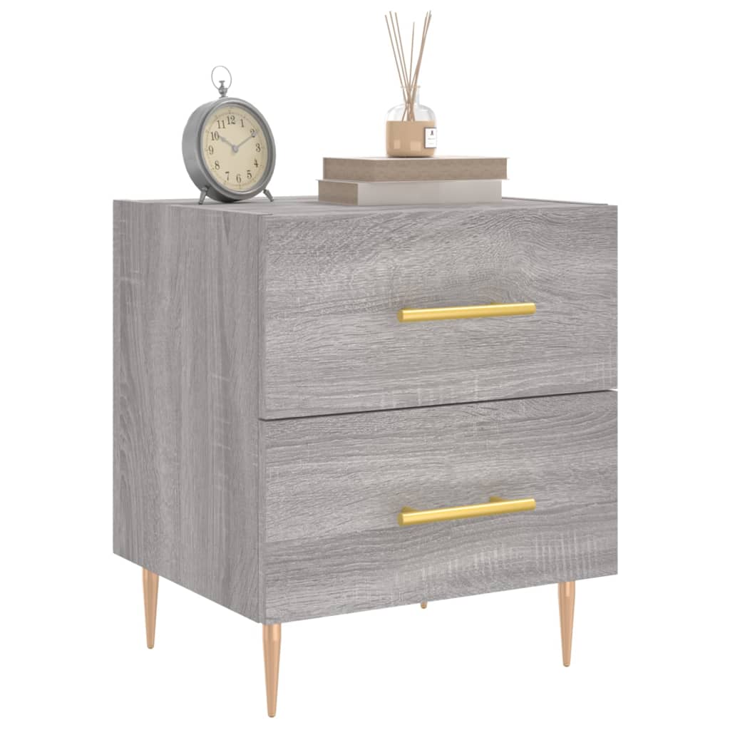 Mesa cabeceira 40x35x47,5 cm derivados madeira sonoma cinza