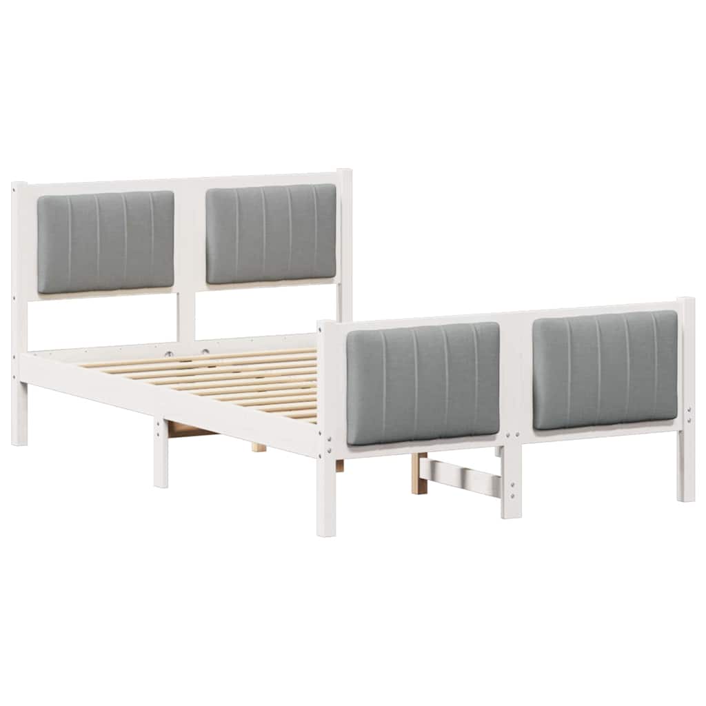Estrutura da cama branco e cinza claro 120 x 200 cm