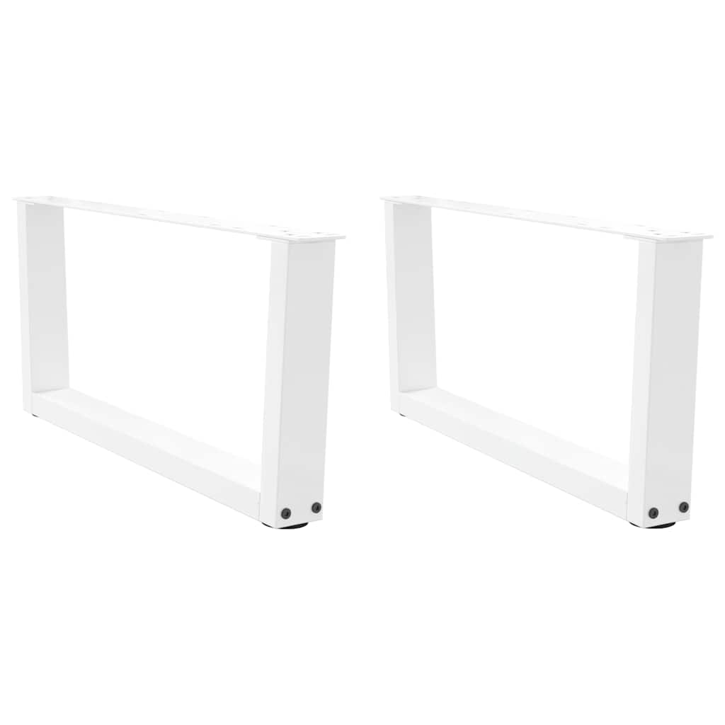 Pés para mesa de centro em v, 2 peças, branco, 70x(30-31,3) cm, aço