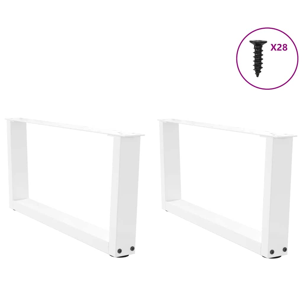 Pés para mesa de centro em v, 2 peças, branco, 70x(30-31,3) cm, aço
