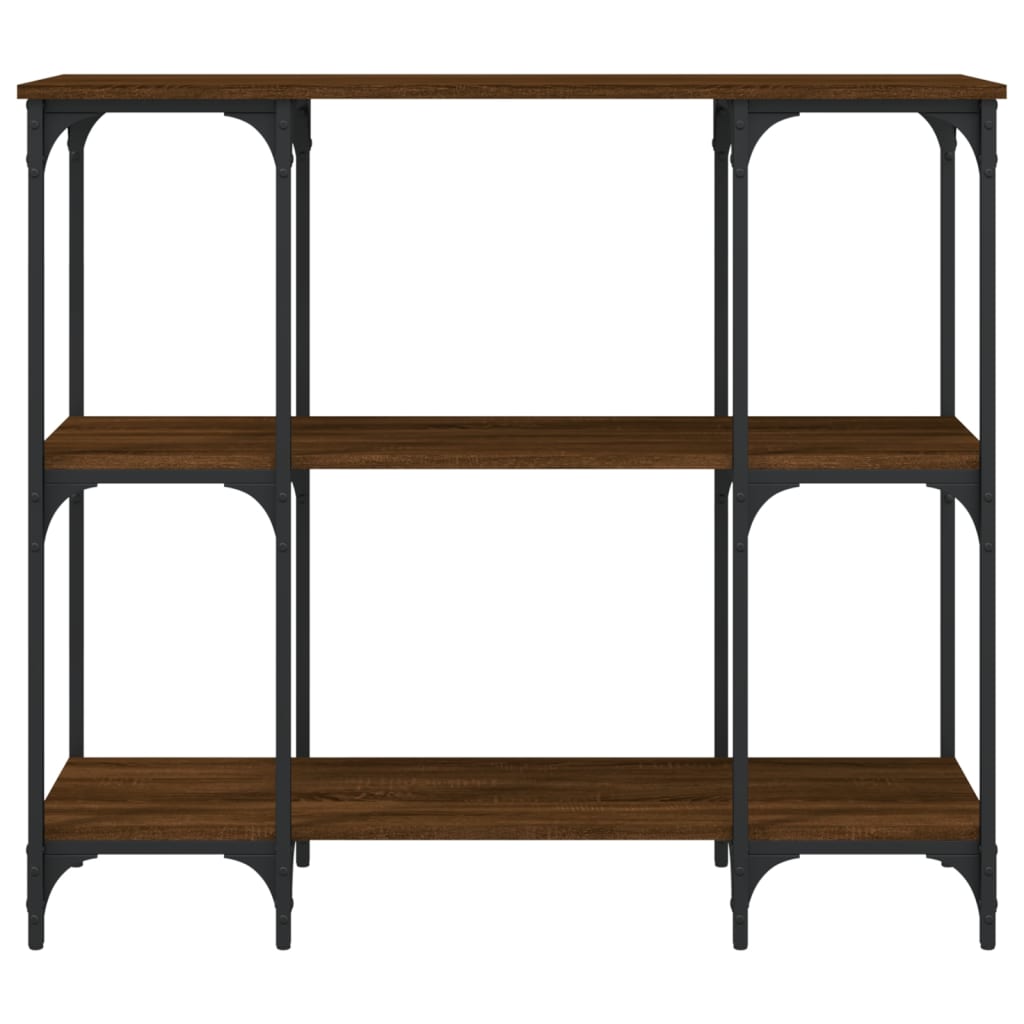 Mesa consola 102x35x90cm derivados de madeira carvalho castanho