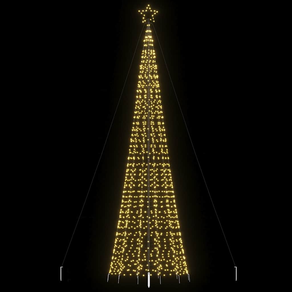 Árvore de natal LED com spikes 1534 leds branco quente 500 cm