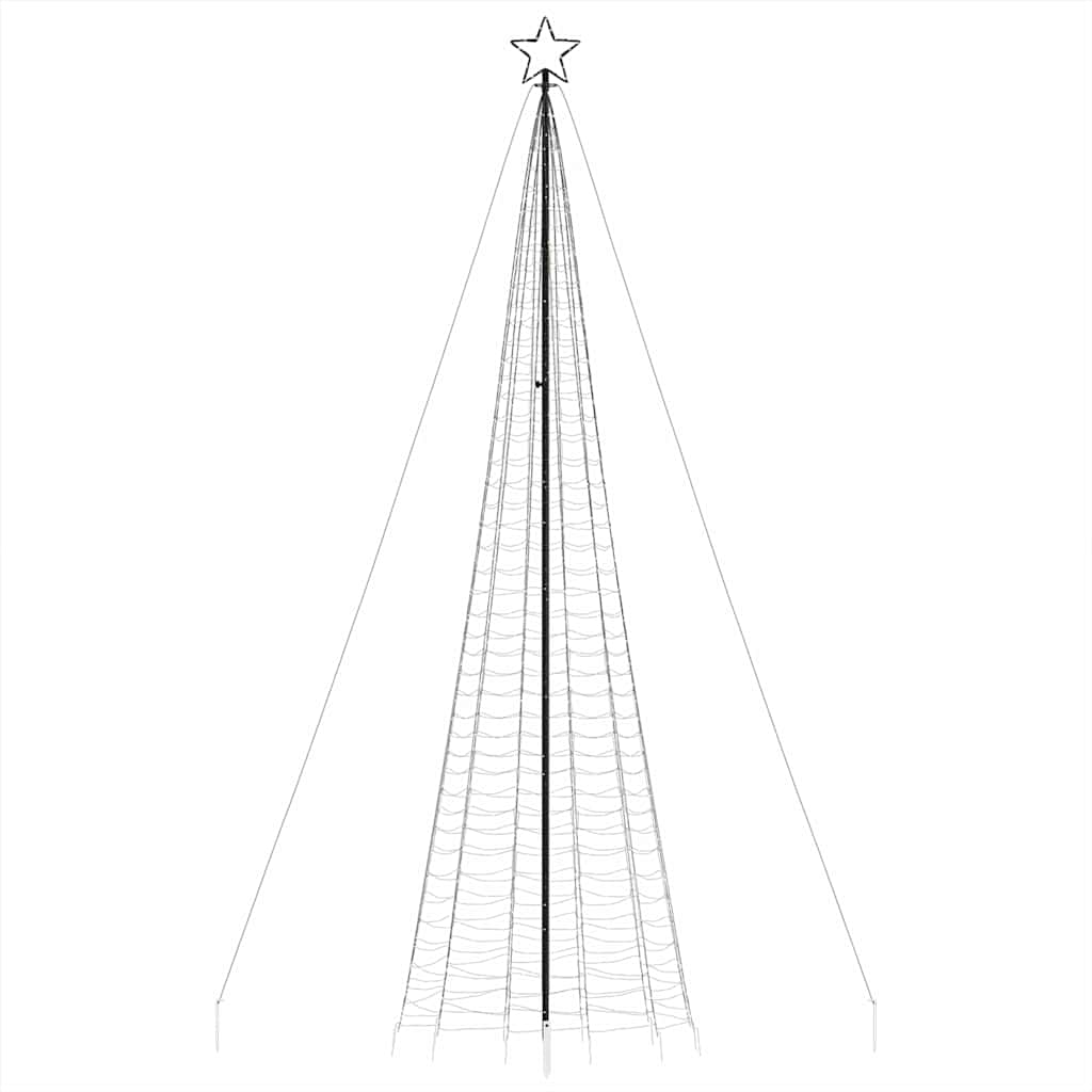 Árvore de natal LED com spikes 1534 leds branco quente 500 cm