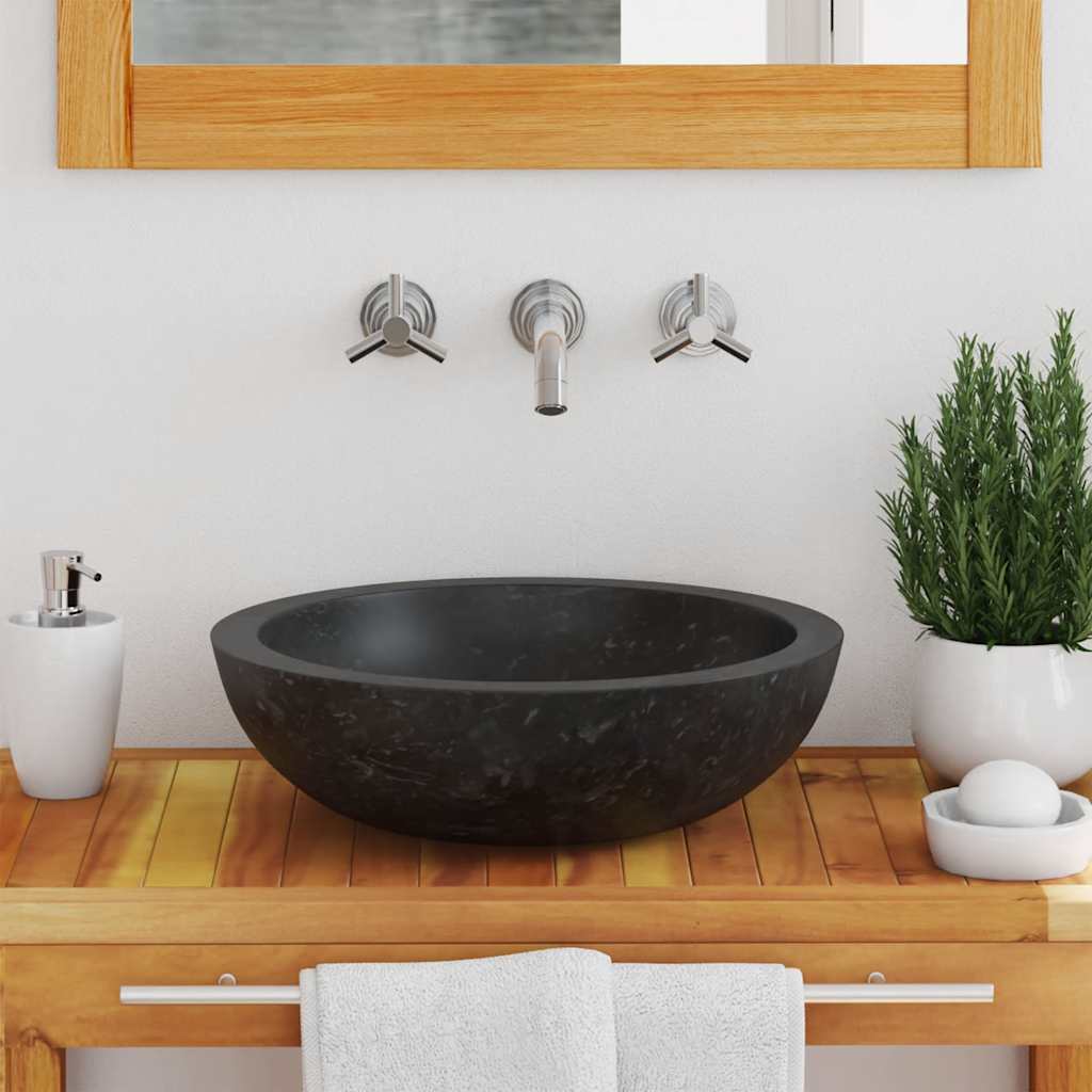 Lavatório 40x12 cm mármore preto