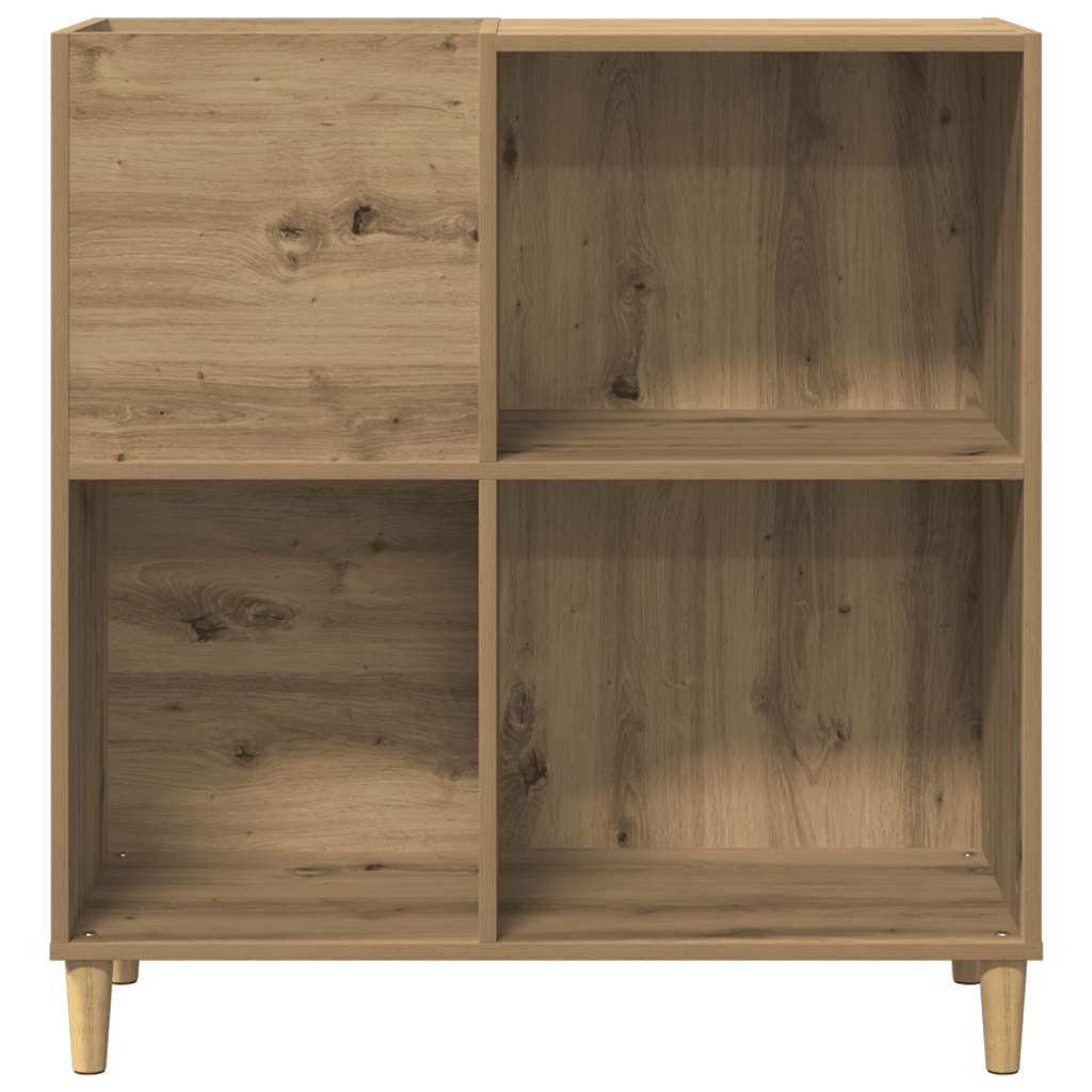 Armário discos 84,5x38x89cm deriv. madeira carvalho artisiano