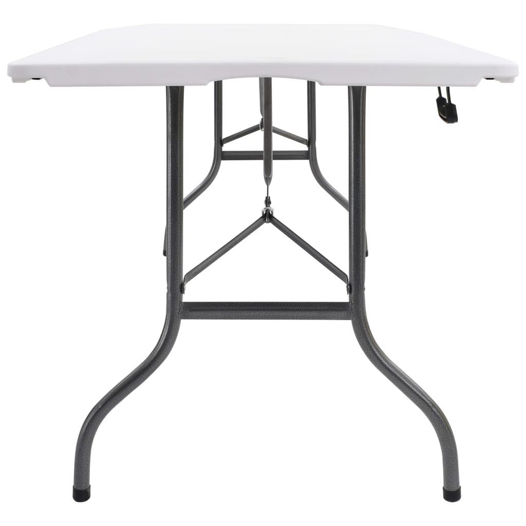 Mesa de jardim dobrável 180x72x72 cm pead branco