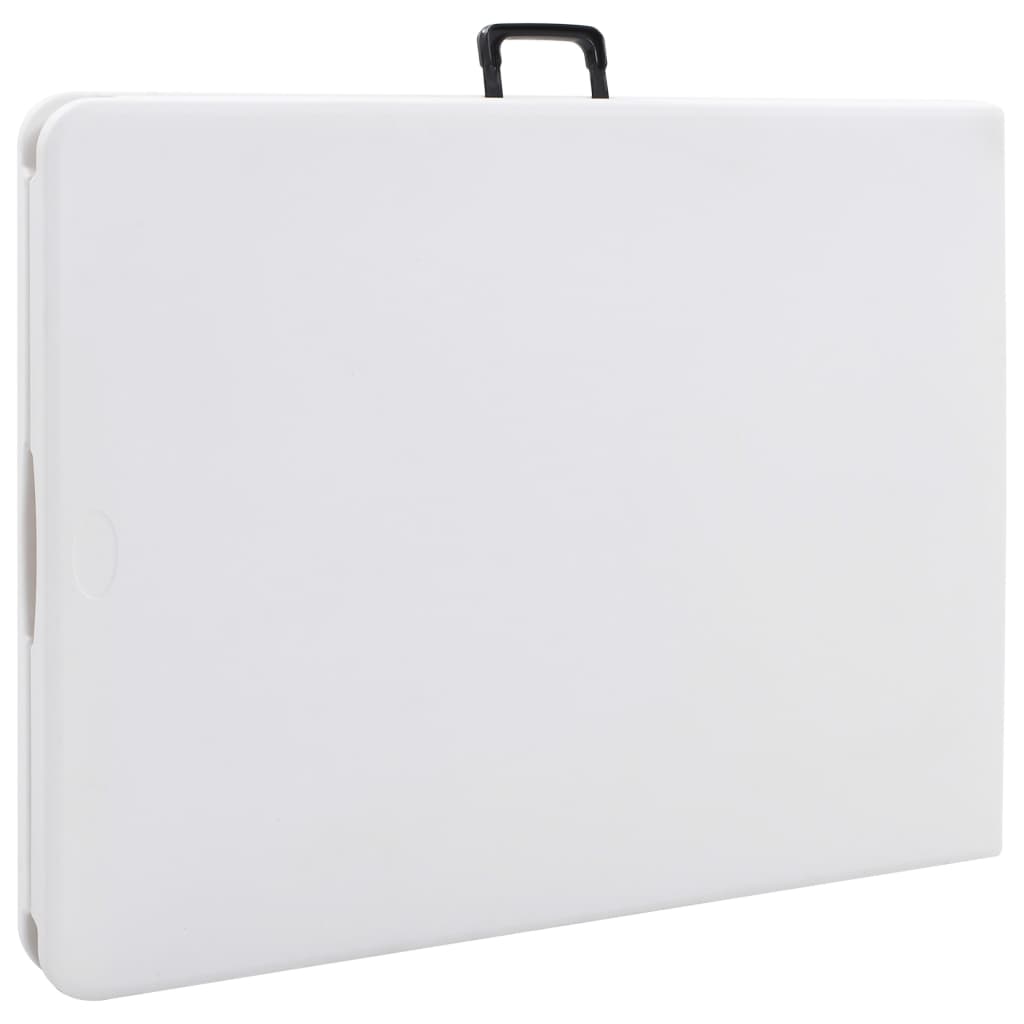 Mesa de jardim dobrável 180x72x72 cm pead branco